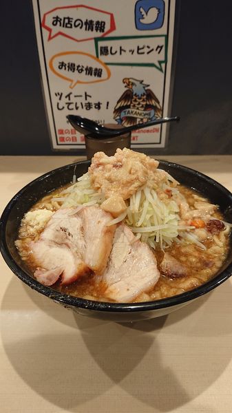 「大ラーメン  ニンニク  アブラ」@鷹の目 蒲田店の写真