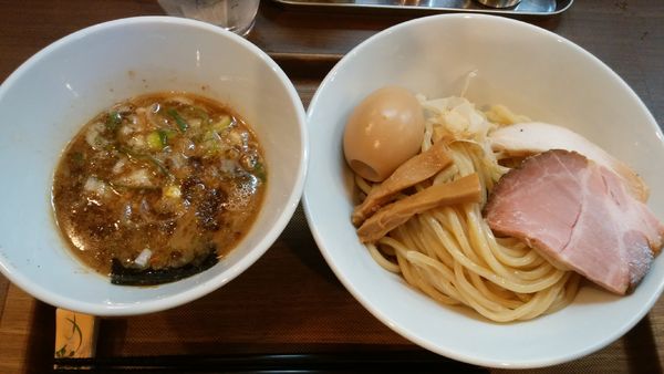 「大山鶏の味玉つけめん¥1020-」@つけめん さなだの写真