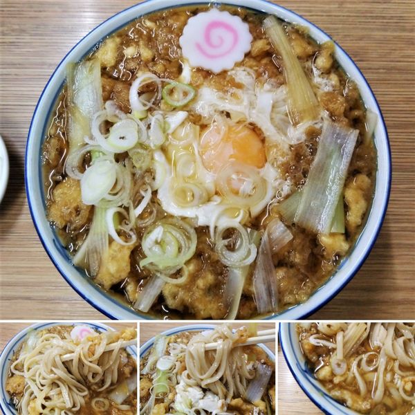 「たぬきそば玉落し　550円」@翁そばの写真