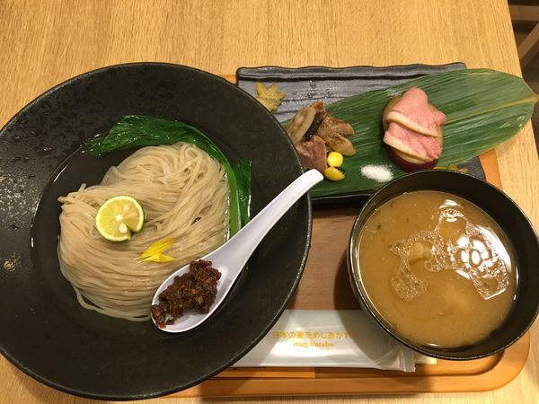 「麺割烹 霜月 鴨の味噌つけそば【よしかわ】」@むぎくらべの写真