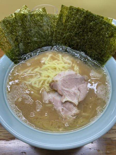 「ラーメン中盛り　海苔　小ライス」@まこと家の写真