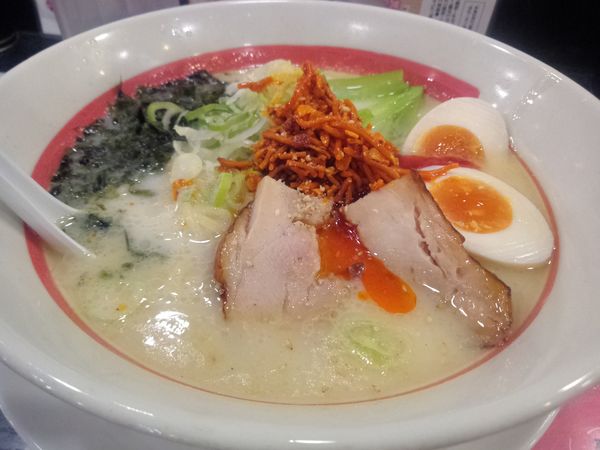 「ベビースター入りラー油 鶏白湯らーめん７４０円」@幸楽苑 さいたま大戸店の写真