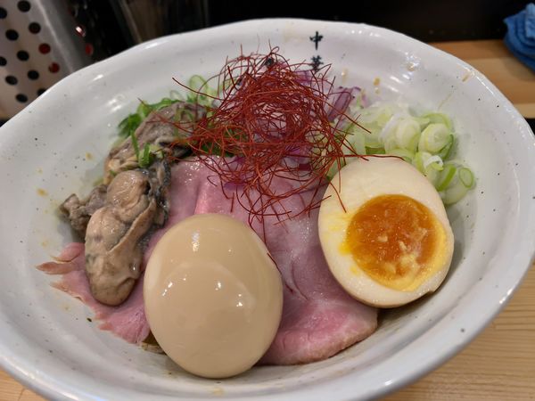 「【限定】牡蠣白味噌まぜSOBA」@中華そば 葵の写真