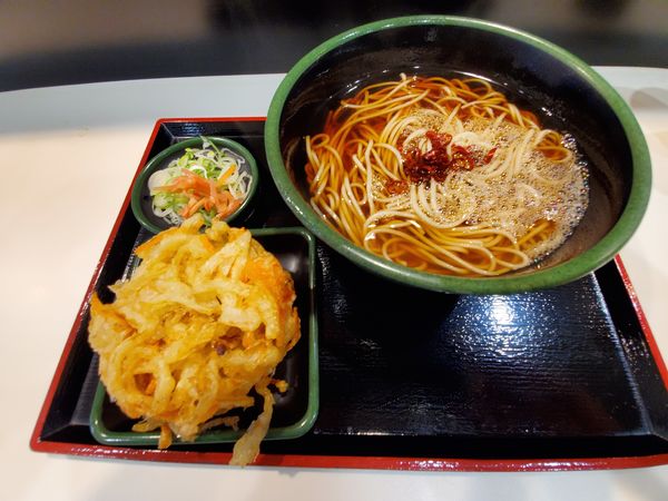 「かき揚げそば440円」@ゆで太郎 竹橋店の写真