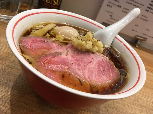 「ヱビスプレミアムブラック → 【限定】特製生姜BLACK」@麺尊 RAGEの写真