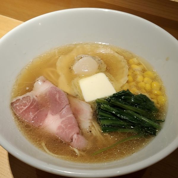 「【期間限定】北海道帆立のバター塩そば」@鶏そば 山もとの写真