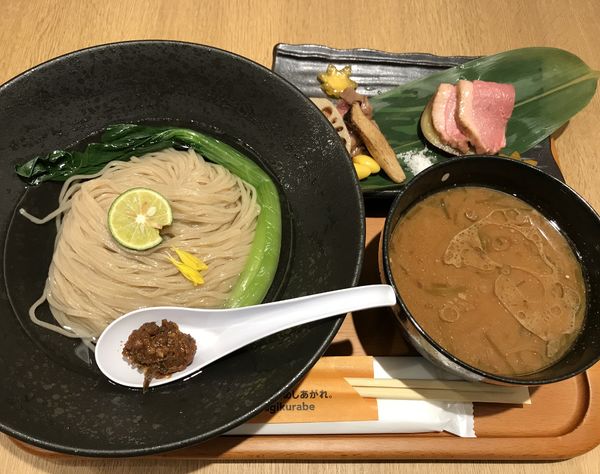 「麺割烹　霜月　鴨の味噌つけそば¥1000」@むぎくらべの写真