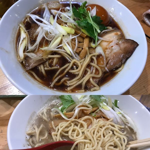 「煮干しと濃厚煮干し」@煮干麺 月と鼈の写真