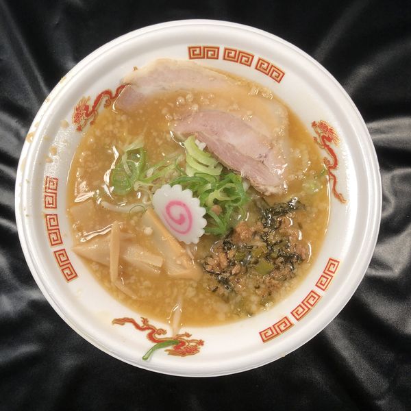 「【らあめん寸八】野沢菜炒めの信州味噌豚骨らあめん」@大つけ麺博 美味しいラーメン集まりすぎ祭の写真