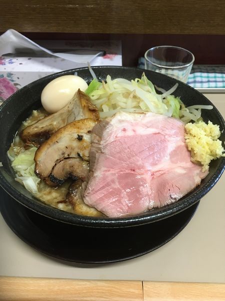 「二郎系、カツオ、野菜マシ」@ラーメン ポール亭の写真