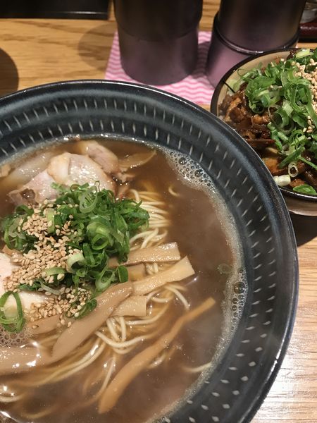 「清湯、チャーシュー丼」@麺屋 他力の写真