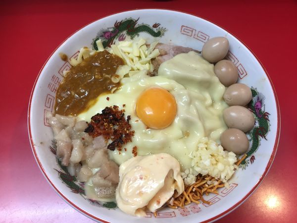 「特製まぜそば極み¥900+大盛¥100+etc」@ジャンプの写真