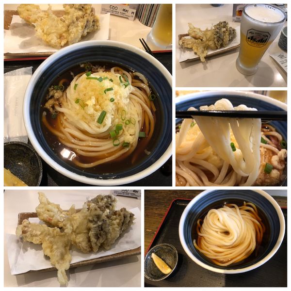 「ぶっかけうどん 中 600円 鶏天150円 舞茸天130円」@手打うどん 長谷沼の写真