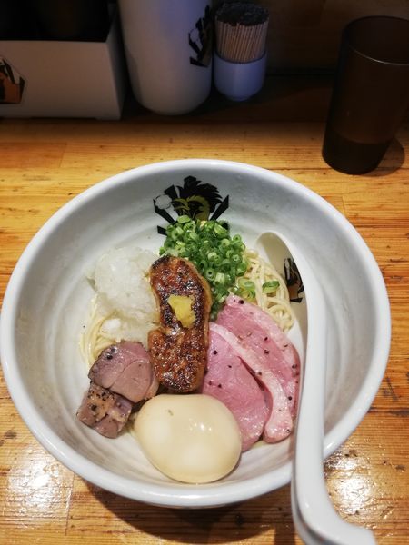 「フォアグラ油そば920円　クーポン味玉」@満鶏軒の写真