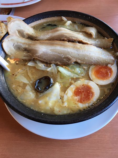 「味噌野菜たんめん【プレミアム】＋味玉」@幸楽苑 仙台長町店の写真