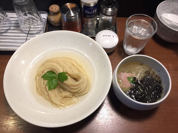 「【限定C】磯香る牡蠣の塩つけそば 昆布水バージョン」@麺処 はら田の写真