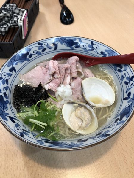 「肉増し貝と鴨の潮そば」@㐂九八 ～garage～の写真