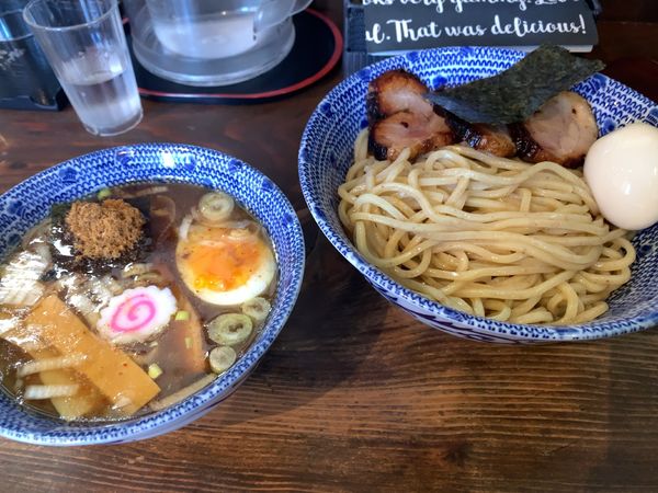 「薫風魚介つけ麺(チャーシュー+味玉)」@麺屋たつみ 喜心 秩父店の写真
