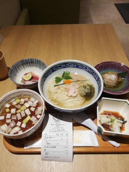 「【よしかわ】麺割烹　冬の魚と蓮根のつけそば　1000円」@むぎくらべの写真
