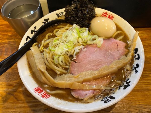 「R1/11/18 魚介らぁめん大＋味玉1050円」@麺屋 庄太 六浦本店の写真