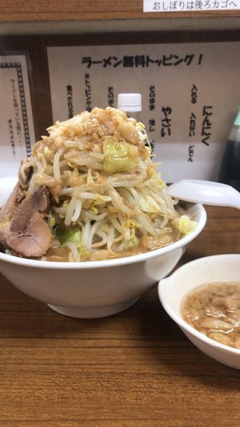 「ラーメン少（ニンニクなし、ヤサイ、アブラ増し）」@ラーメンの店 どでん 北浦和店の写真
