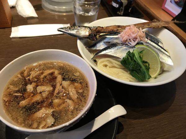 「酢じめサンマの生姜醤油つけ麺﻿」@麺創 なな家の写真