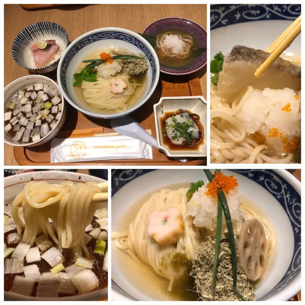 「【寿製麺よしかわ】麺割烹 冬の魚と蓮根のつけそば 1000円」@むぎくらべの写真