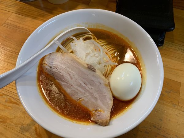 「辛味中華そば＋味玉」@煮干中華ソバ イチカワの写真