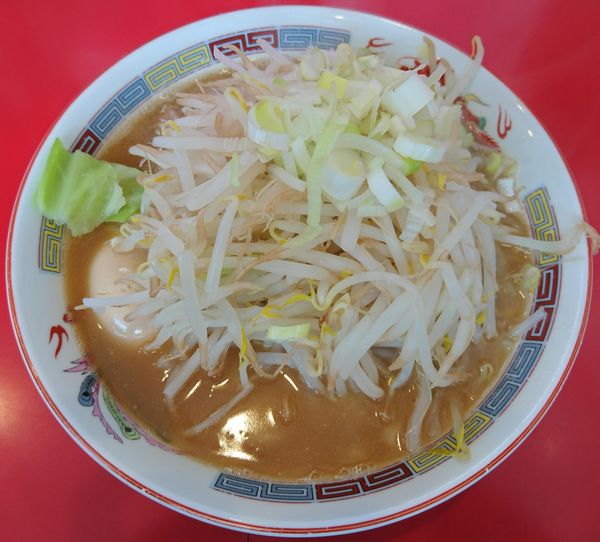「ラーメン並盛り(ヤサイチョイ増し・ネギ・味玉)」@ジャンプの写真