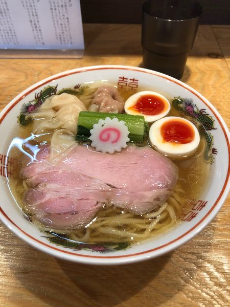 「ちょっとずつワンタン麺　白だし　中盛」@キング製麺の写真