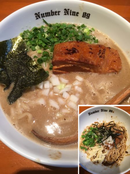 「濃厚らーめんにぼし900円＋和え玉ブラック400円」@麺Dining Number Nine 09の写真
