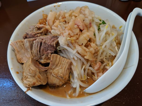 「大ラーメン+豚増し」@ラーメンけんじろうの写真