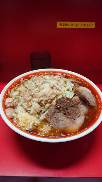 「大豚  ニンニク多め  油」@ラーメン二郎 上野毛店の写真