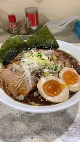 「元味　中　　煮卵」@手打ち中華そば 侍の写真