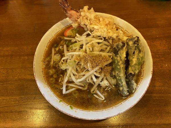 「天ぷら味噌中華1000円」@お食事めん処 木むらの写真