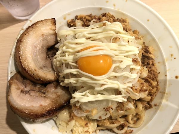「ラーメン汁なし」@麺屋 味方の写真