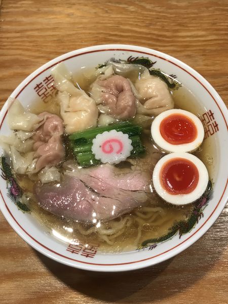 「全部入りワンタン麺（白だし）」@キング製麺の写真