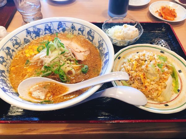 「みそラーメン 半チャーハンセット」@壱力 春日井店の写真