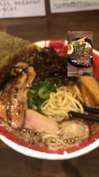 「八頭龍らーめん（大盛サービス）＋おろち丼」@麺屋 八頭龍 バイパス店の写真