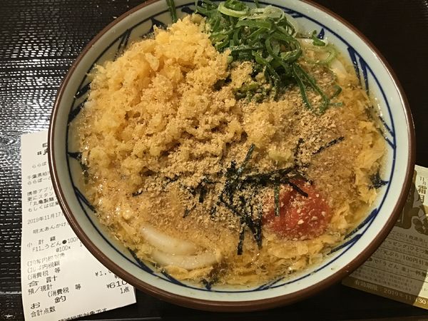 「明太玉子あんかけうどん並490円(100円引きで390円)」@丸亀製麺 ららぽーと柏の葉店の写真