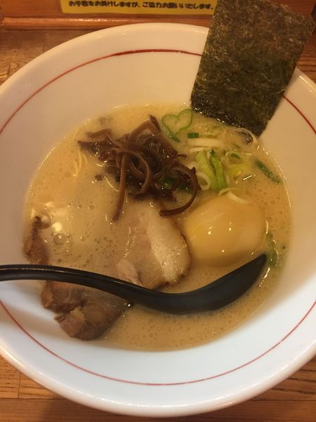 「味玉ラーメン+ライス ¥850+80」@元祖きんかどう 座間本店の写真