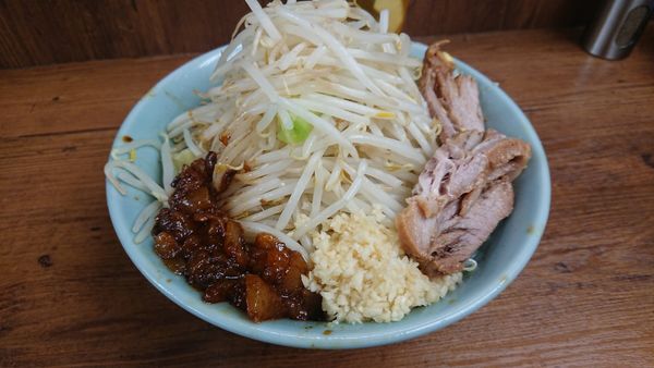 「まぜそば ヤサイマシニンニクアブラカラメ」@ラーメン二郎 池袋東口店の写真