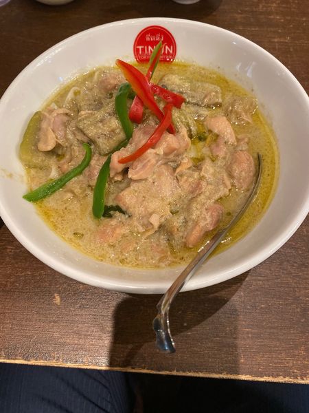 「グリーンカレーラーメン」@Thai food ティーヌン 横浜ランドマークプラザ店の写真