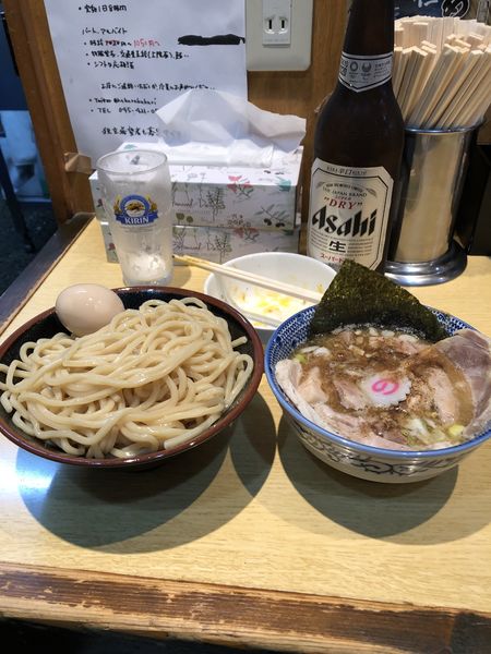 「つけチャーシュー+ビール」@くり山の写真