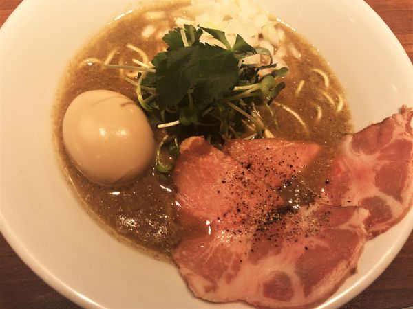 「濃厚烏賊煮干煮玉子900円」@麺屋 ねむ瑠の写真