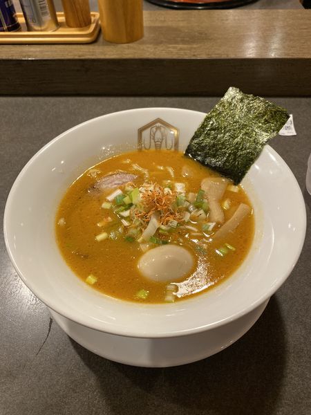「海老味噌太麺」@えびそば えび助 TOKYOの写真