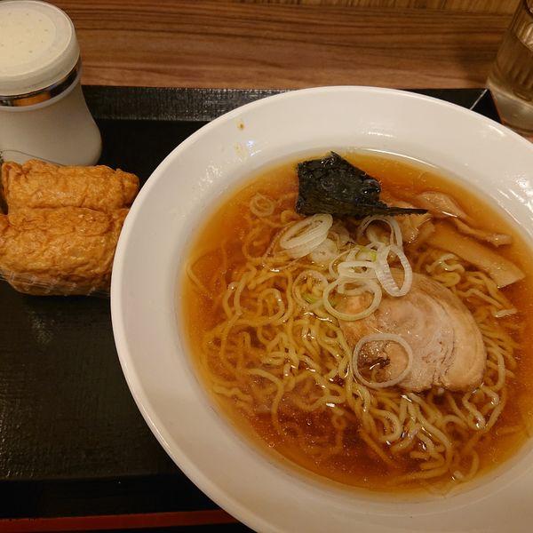 「中華そば410円、いなり2ヶ140円」@濱そば 大船店の写真