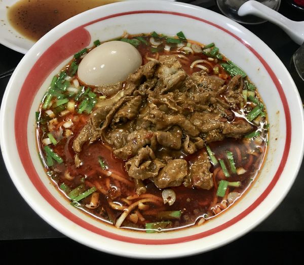 「モツ味噌台湾【限定】＋味玉」@自家製麺SHINの写真
