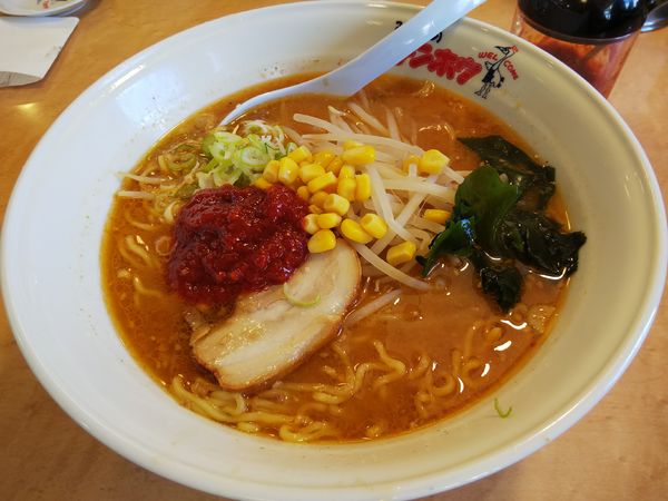 「味噌ラーメン　※特製豆板醤ヴァージョン　（麺大盛り）」@テンホウ 松本渚店の写真
