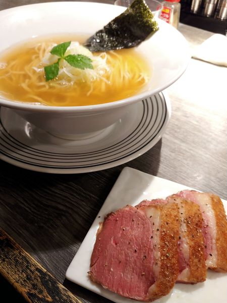 「あご煮干し魚醤そば(鴨肉)」@中華そば 鍾馗 長野店の写真